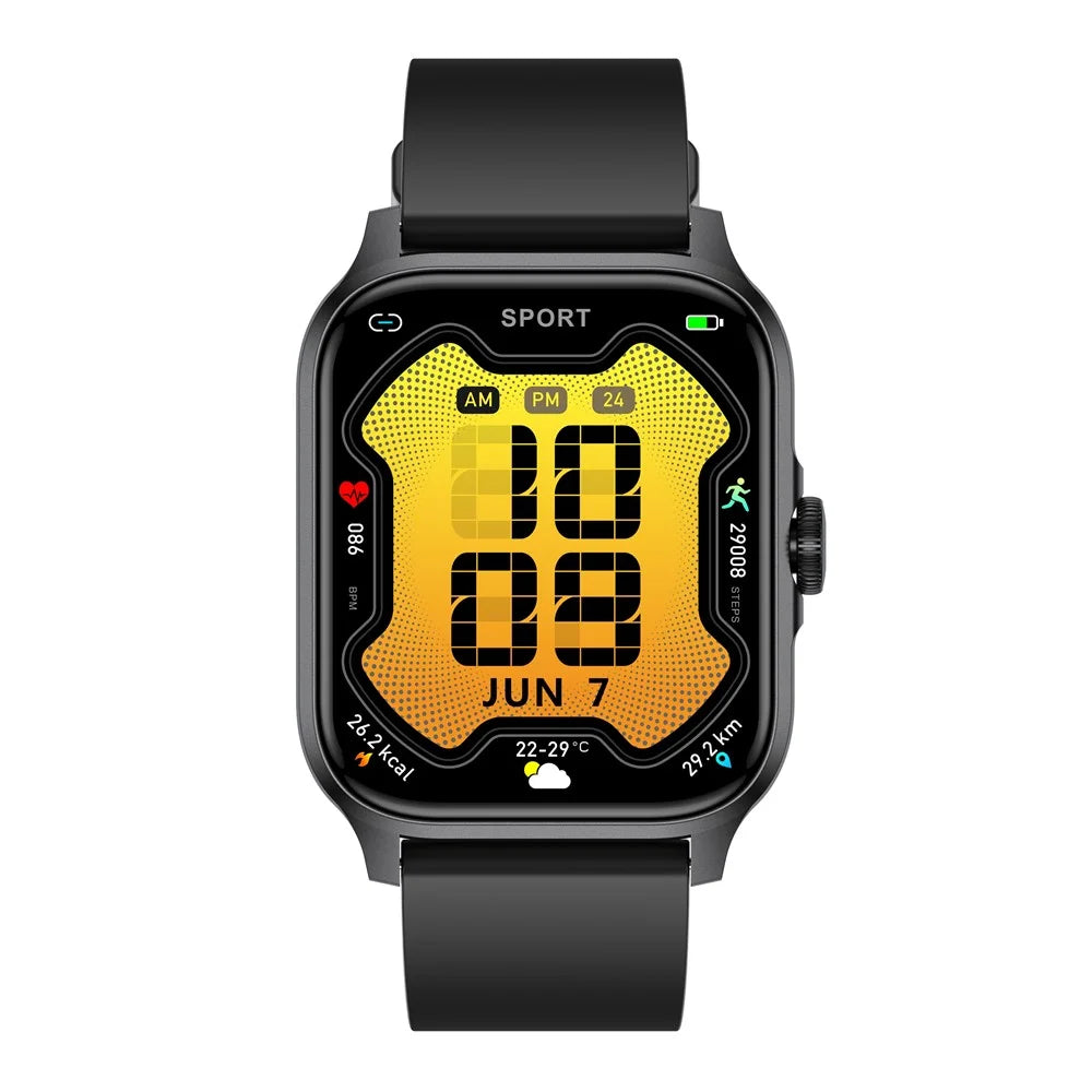 MX09 Smart Watch Bluetooth-compatible Calling Heart Rate Monitor 1.85 Inch HD Screen Fitness Tracker Watch - Black - 7