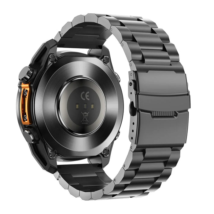 HD300 Smart Watch Bluetooth-compatible Call Wireless Charging Heart Rate Blood Pressure SpO2 3ATM Waterproof Watch with Dual Strap - Black - 6