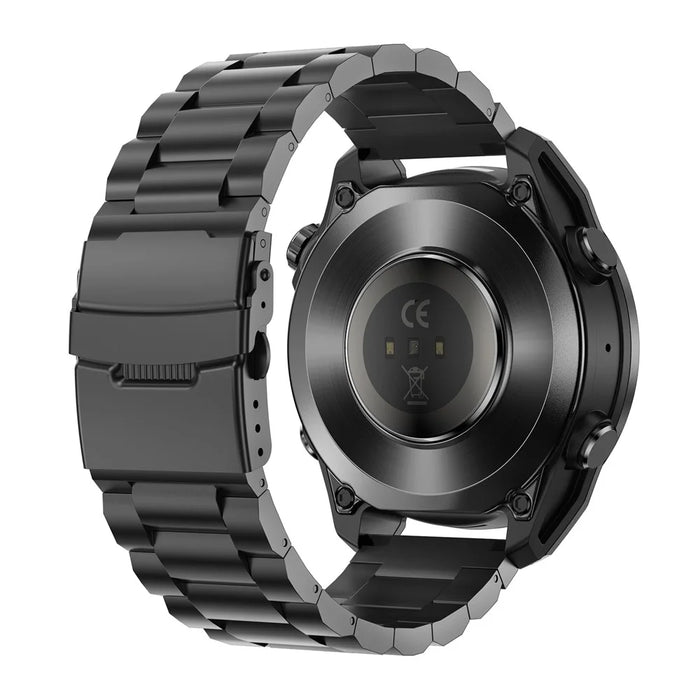 HD300 Smart Watch Bluetooth-compatible Call Wireless Charging Heart Rate Blood Pressure SpO2 3ATM Waterproof Watch with Dual Strap - Black - 7