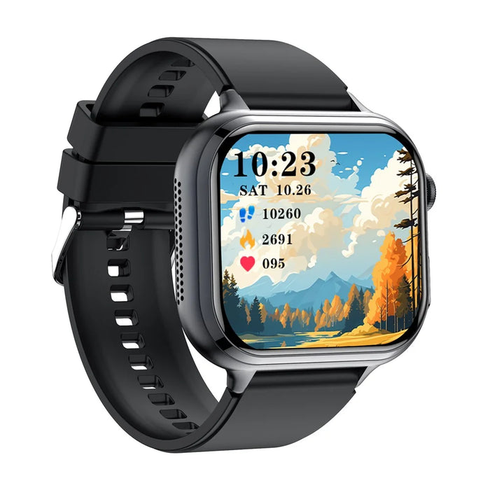 TK17 Silicone Strap 1.91 Inch Smart Watch Bluetooth-compatible Call ECG Health Monitor Waterproof Sports Pedometer Watch - Black - 3