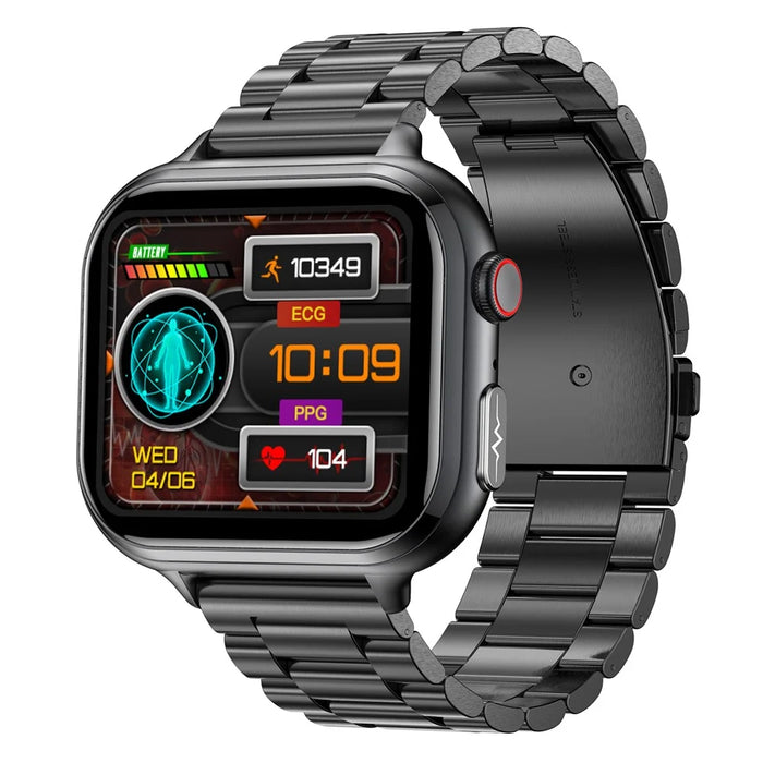 TK17 Steel Strap 1.91 Inch Smart Watch Bluetooth-compatible Call ECG Health Monitor Waterproof Sports Pedometer Watch - Black - 1