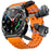 GT98 2 in 1 TWS Earphones 1.53 Inch HD Round Screen Waterproof Sport Smartwatch - Black+Orange - 1
