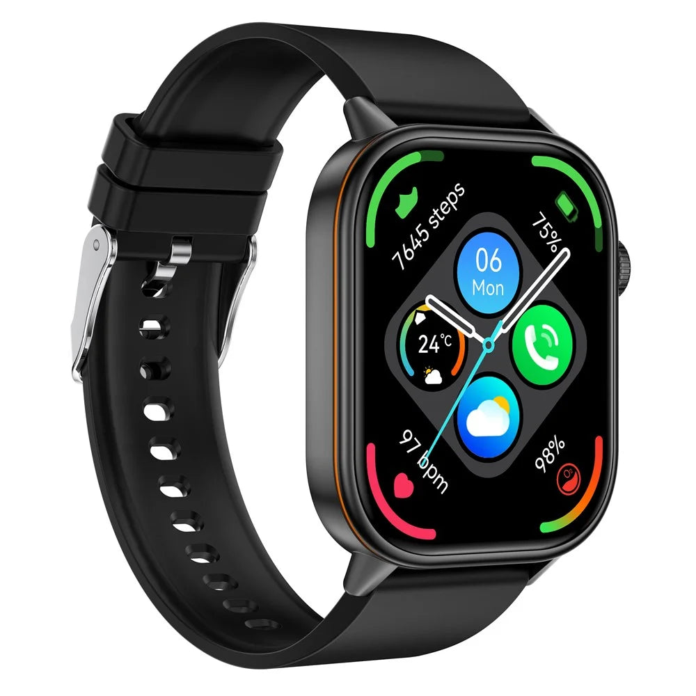 QX17 GPS Smartwatch Heart Rate Blood Oxygen Sleep Monitor Waterproof Calling Sports Watch - Black - 3