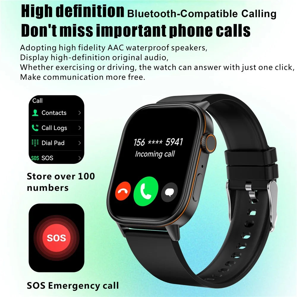 QX17 GPS Smartwatch Heart Rate Blood Oxygen Sleep Monitor Waterproof Calling Sports Watch - Black - 5