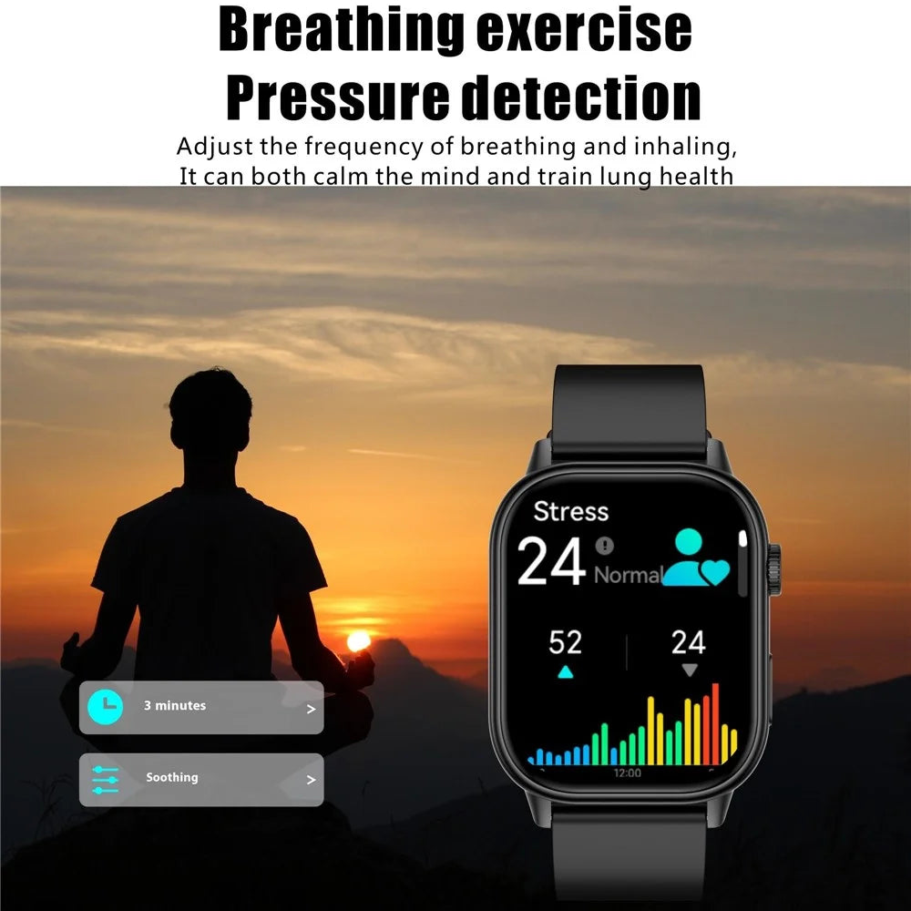 QX17 GPS Smartwatch Heart Rate Blood Oxygen Sleep Monitor Waterproof Calling Sports Watch - Black - 6