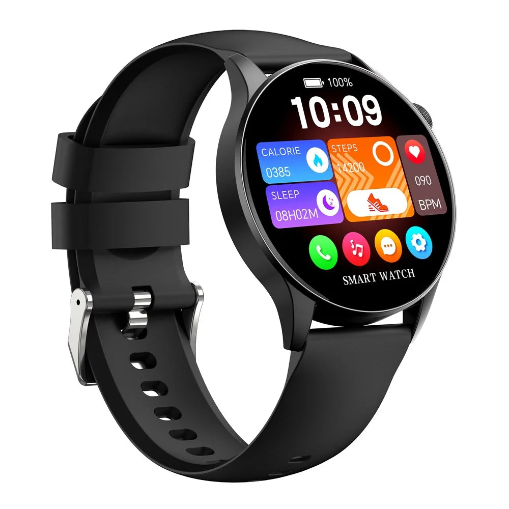 Y85 Smart Watch AMOLED Display Bluetooth-compatible Calling Temperature Blood Pressure Sleep Monitor Watch - Black - 3