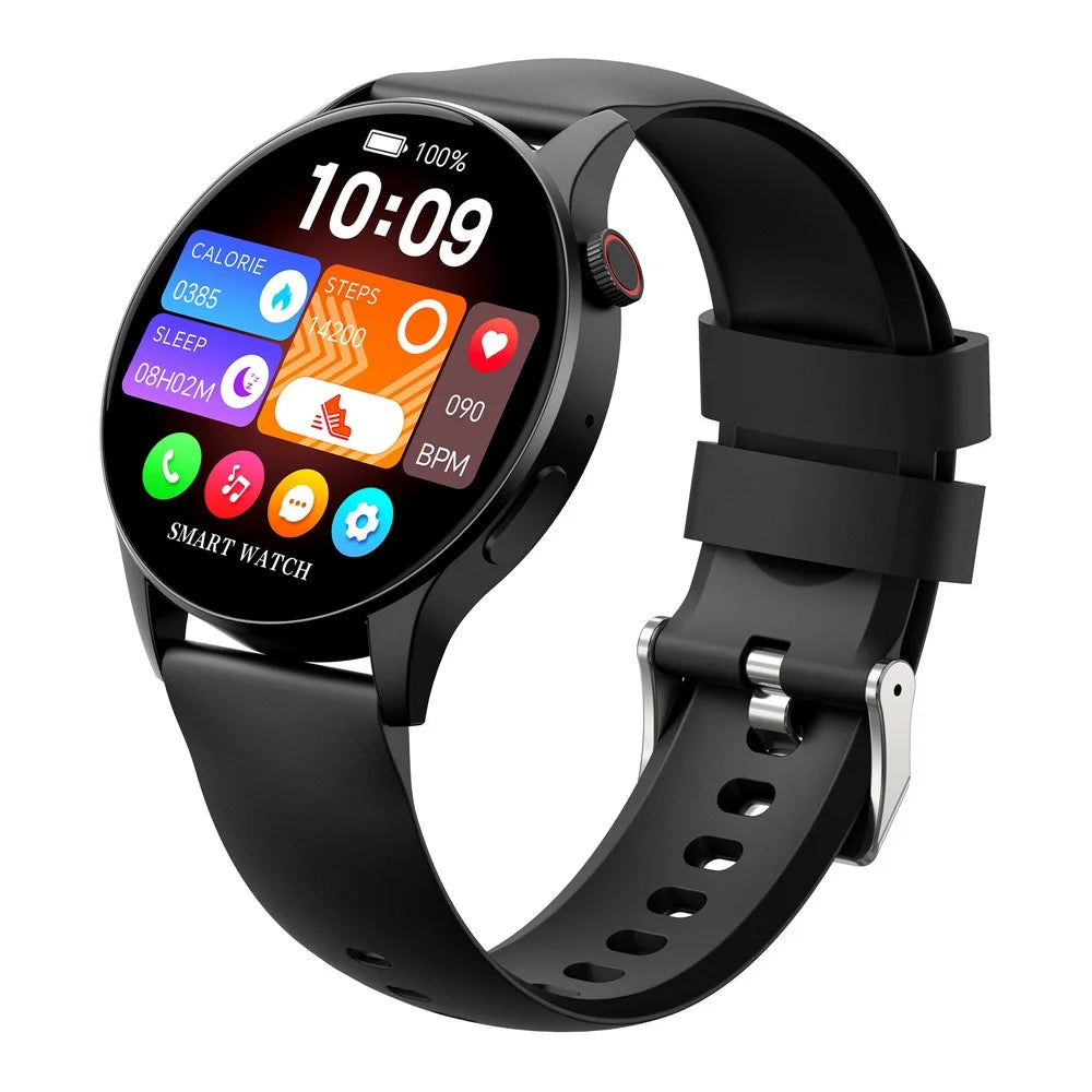 Y85 Smart Watch AMOLED Display Bluetooth-compatible Calling Temperature Blood Pressure Sleep Monitor Watch - Black - 4
