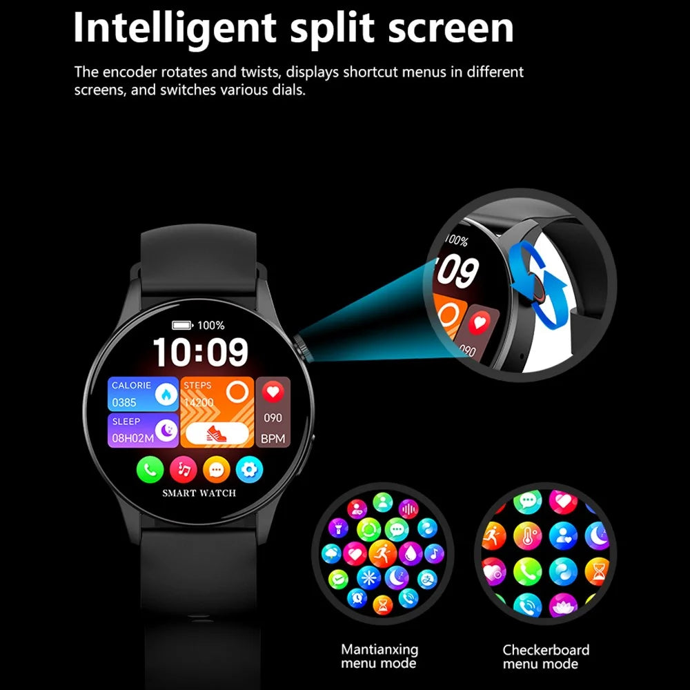 Y85 Smart Watch AMOLED Display Bluetooth-compatible Calling Temperature Blood Pressure Sleep Monitor Watch - Black - 6