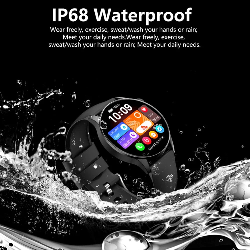 Y85 Smart Watch AMOLED Display Bluetooth-compatible Calling Temperature Blood Pressure Sleep Monitor Watch - Black - 7