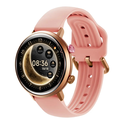 W2 Smart Watch for Women 1.32 Inch AMOLED Screen Health Tracking 5 ATM Waterproof Fitness Tracker - Pink - 1