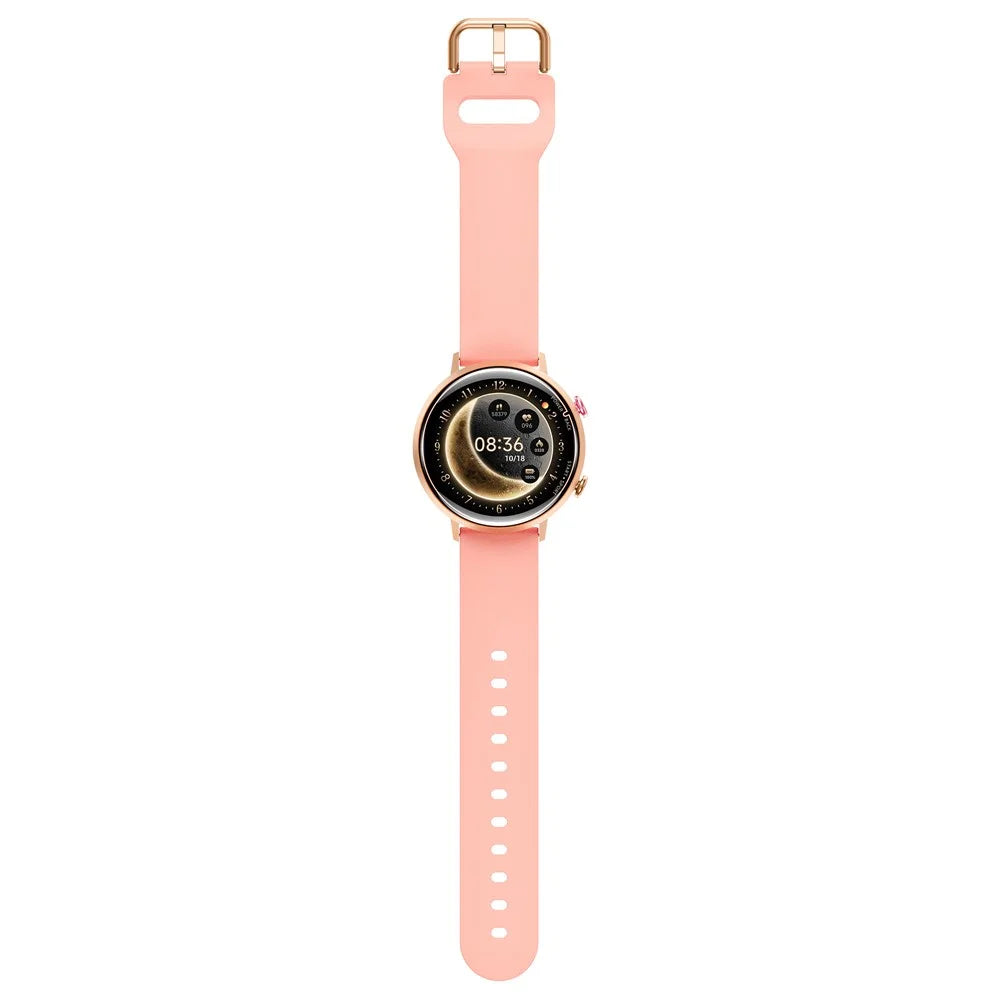 W2 Smart Watch for Women 1.32 Inch AMOLED Screen Health Tracking 5 ATM Waterproof Fitness Tracker - Pink - 6