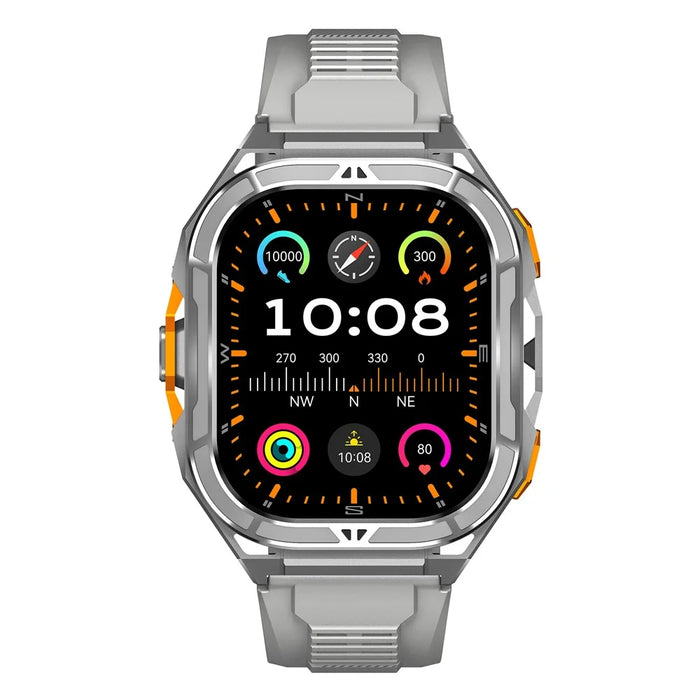 X5 GPS Sports Watch 1.96 Inch AMOLED Screen Heart Rate Monitor 5 ATM Waterproof Smart Watch - Grey - 2