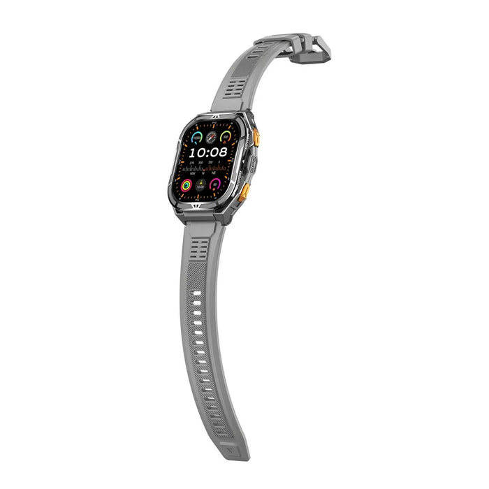 X5 GPS Sports Watch 1.96 Inch AMOLED Screen Heart Rate Monitor 5 ATM Waterproof Smart Watch - Grey - 5