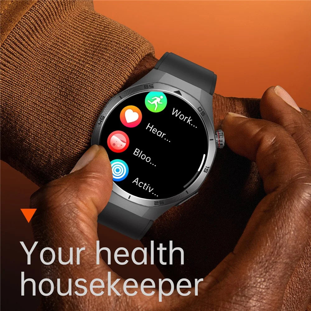 ET456 Steel Strap 1.56 Inch Round AMOLED Screen Smart Watch Bluetooth-Compatible Call ECG Health Monitor Sports Watch - 3