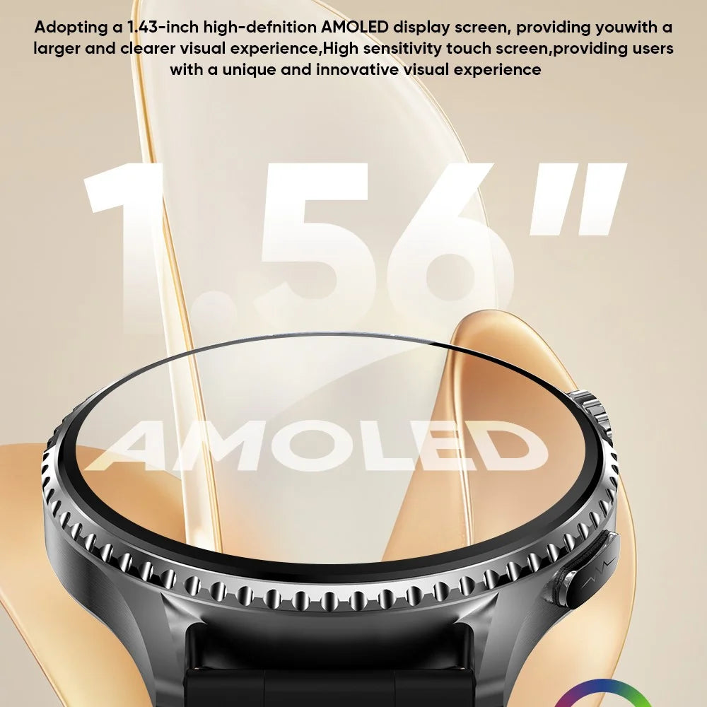 MT800 ECG Smart Watch 1.56 Inch AMOLED Curved Screen Bluetooth-Compatible Calling Heart Rate Monitor Watch - Black - 6