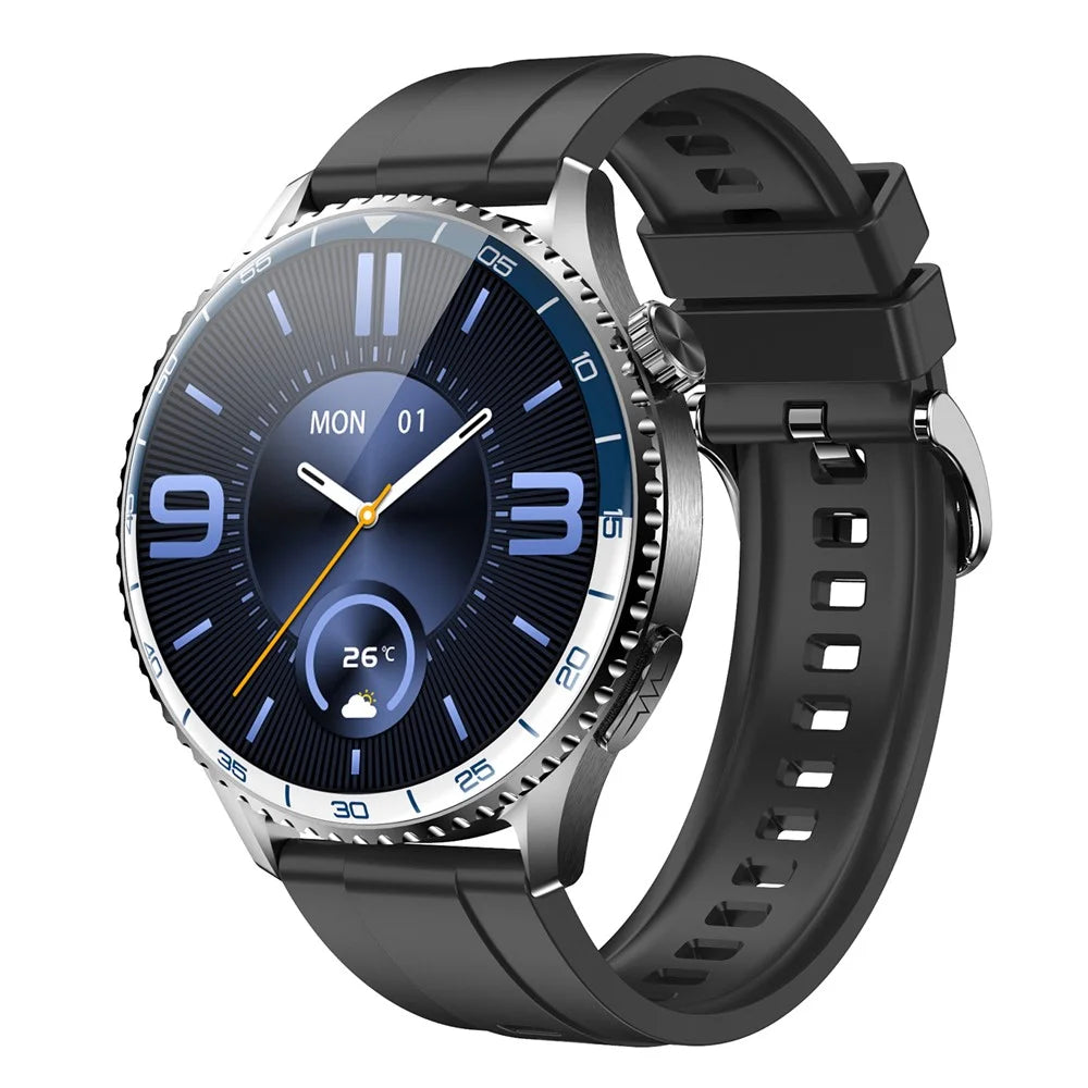 MT900 ECG Smart Watch 1.56 AMOLED Display Alipay Bluetooth-Compatible Calling Health Monitor Sport Watch - Black - 1