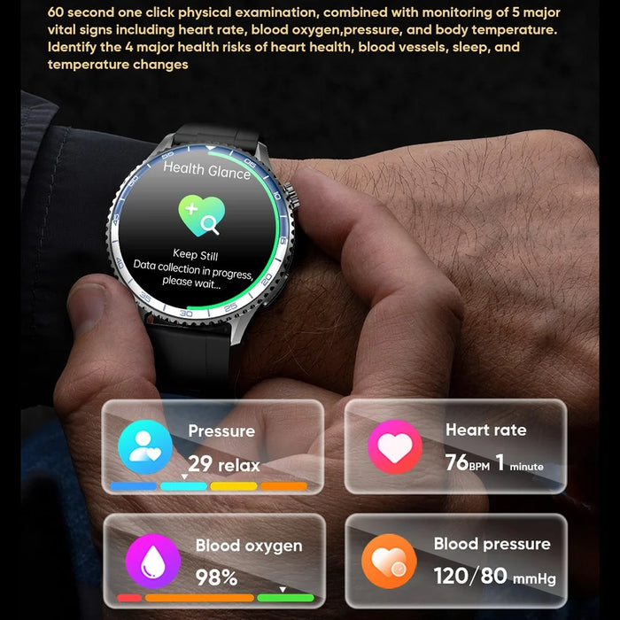 MT900 ECG Smart Watch 1.56 AMOLED Display Alipay Bluetooth-Compatible Calling Health Monitor Sport Watch - Black - 7