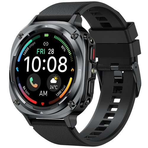 S90 1.39 Inch Round Screen Smartwatch Heart Rate Monitor Fitness Tracker Sports Watch - Black - 1