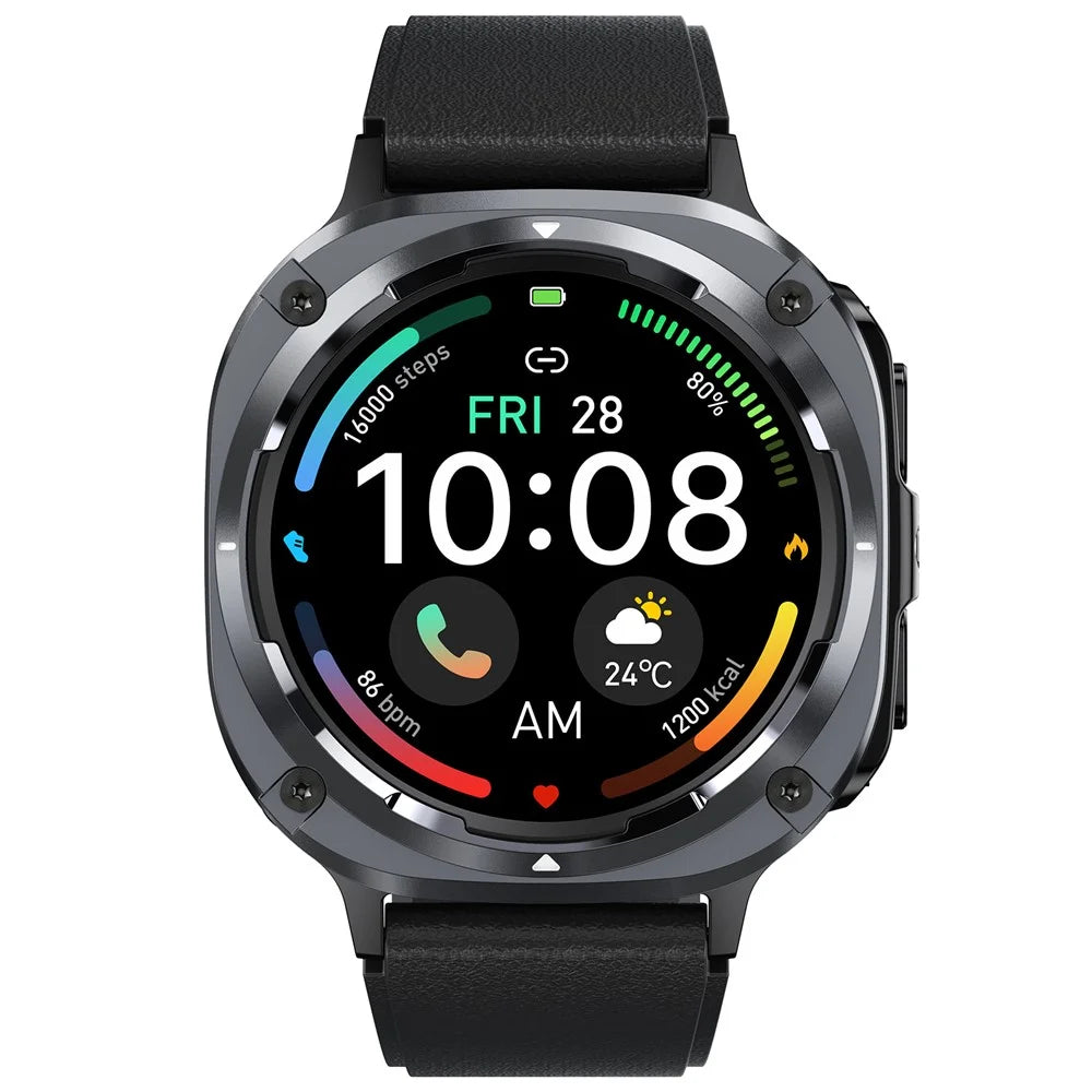 S90 1.39 Inch Round Screen Smartwatch Heart Rate Monitor Fitness Tracker Sports Watch - Black - 2