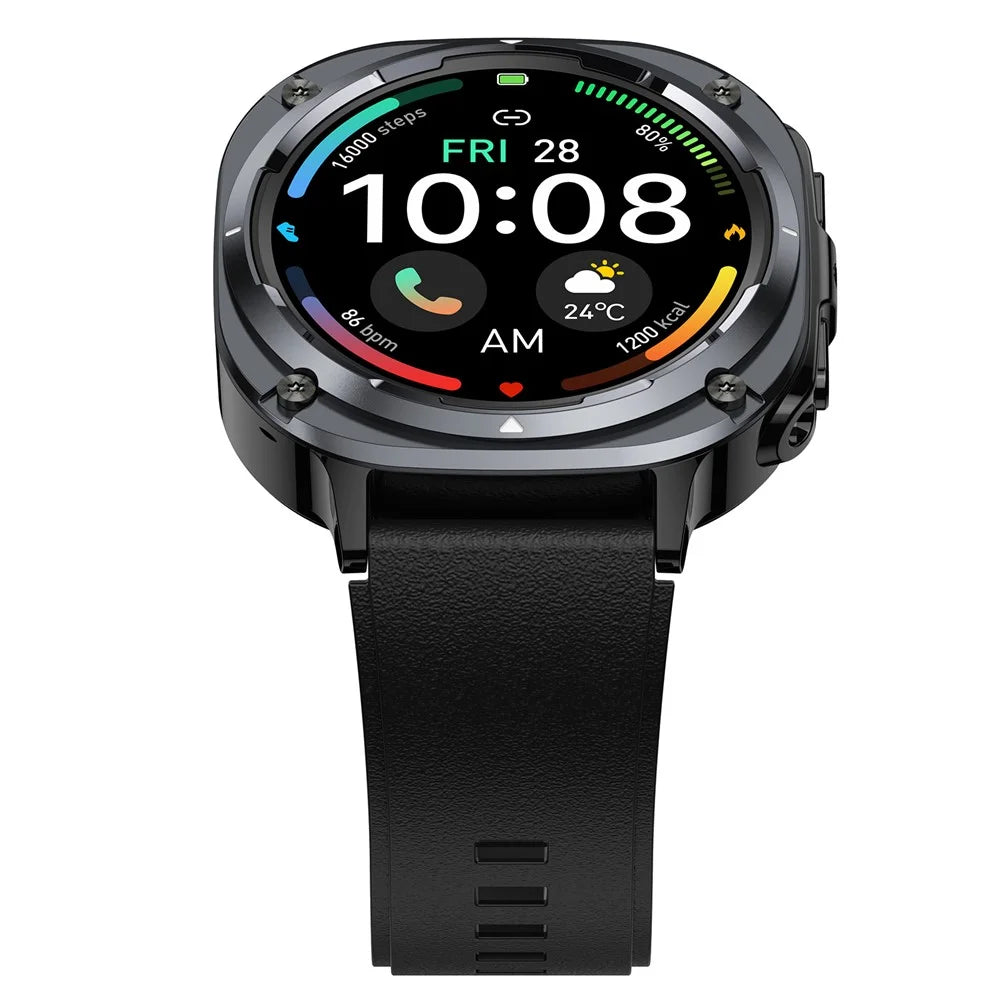 S90 1.39 Inch Round Screen Smartwatch Heart Rate Monitor Fitness Tracker Sports Watch - Black - 5