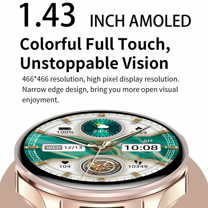 T98 2 In 1 Smart Watch with TWS Earbuds 1.43 Inch AMOLED Screen Bluetooth-Compatible Calling Wristwatch - Black - 4