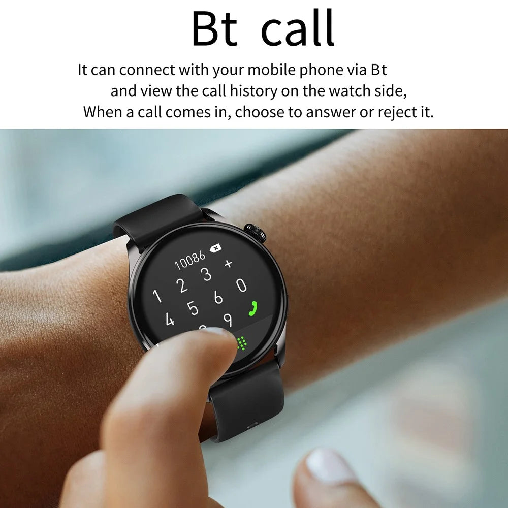 CY32 1.39 Inch Round Screen Smart Watch Heart Rate Health Monitoring IP67 Waterproof Sports Tracker - Black - 3