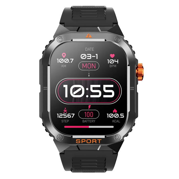 D16 Smart Watch Multifunctional Bluetooth-Compatible Calling Waterproof Pedometer Fitness Tracker for Men - Black - 2