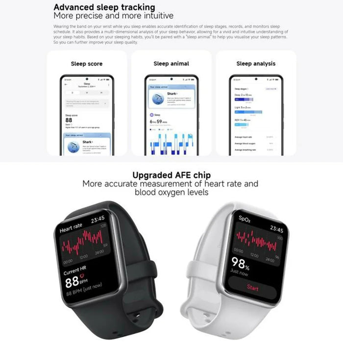 XIAOMI M2401B1 Smart Band 9 Pro 1.74 Inch AMOLED Screen Fitness Tracker Heart Rate Monitor Watch with TPU Strap (Chinese Version) - Black - 3