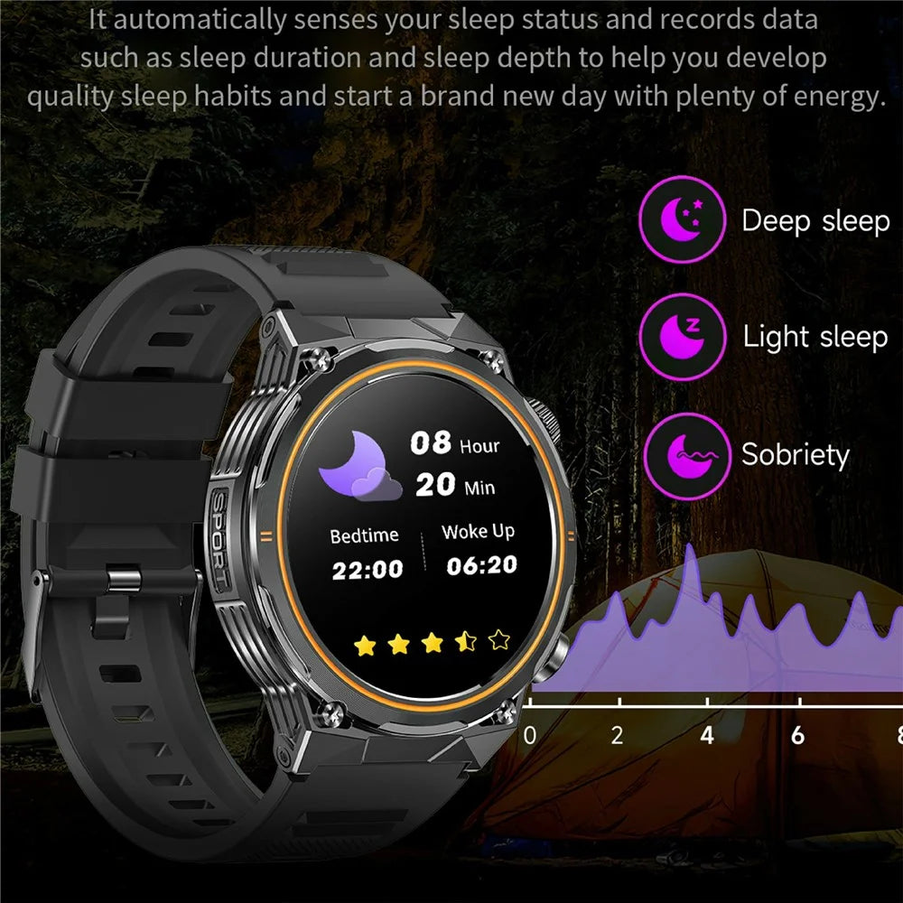 AK81 1.46 Inch IPS Screen Smart Watch Heart Rate Monitor Bluetooth-Compatible Calling Sports Wristwatch, Silicone Strap - Black - 5