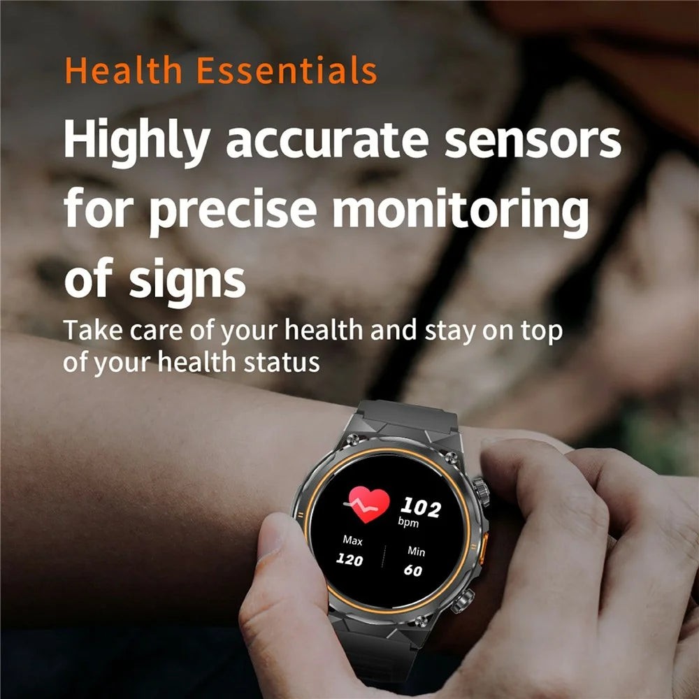 AK81 1.46 Inch IPS Screen Smart Watch Heart Rate Monitor Bluetooth-Compatible Calling Sports Wristwatch, Steel Strap - Black - 5