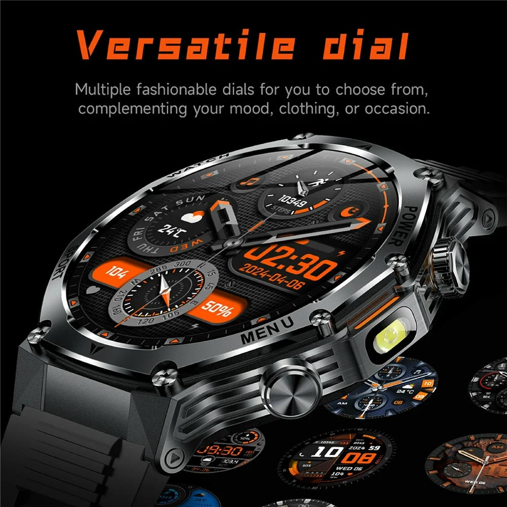 AK82 1.8 Inch Screen Smart Watch Bluetooth-Compatible Calling Heart Rate Monitor Sports Tracker, Silicone Strap - Black - 7