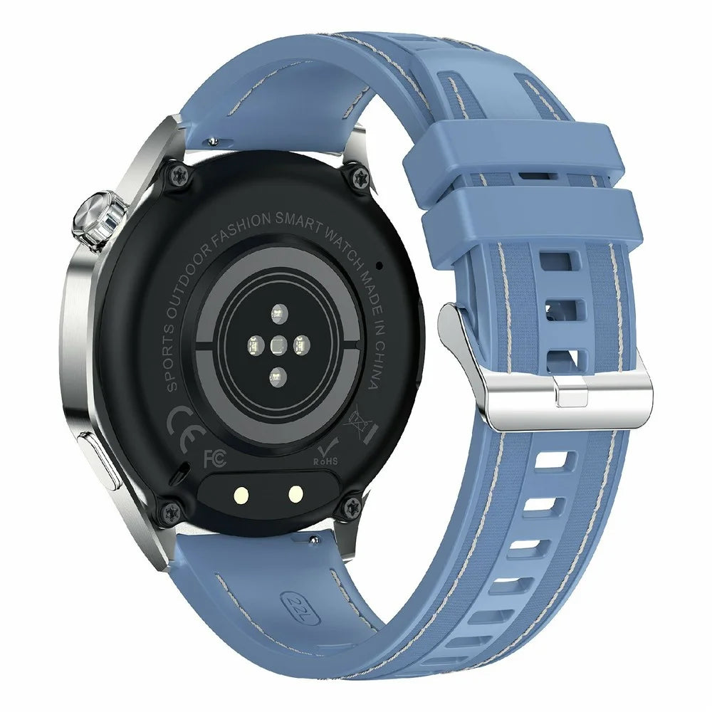 AK83 TPU+Nylon Strap Smart Watch Bluetooth-Compatible Call Heart Rate Blood Pressure Monitor Sports Watch - Blue - 2