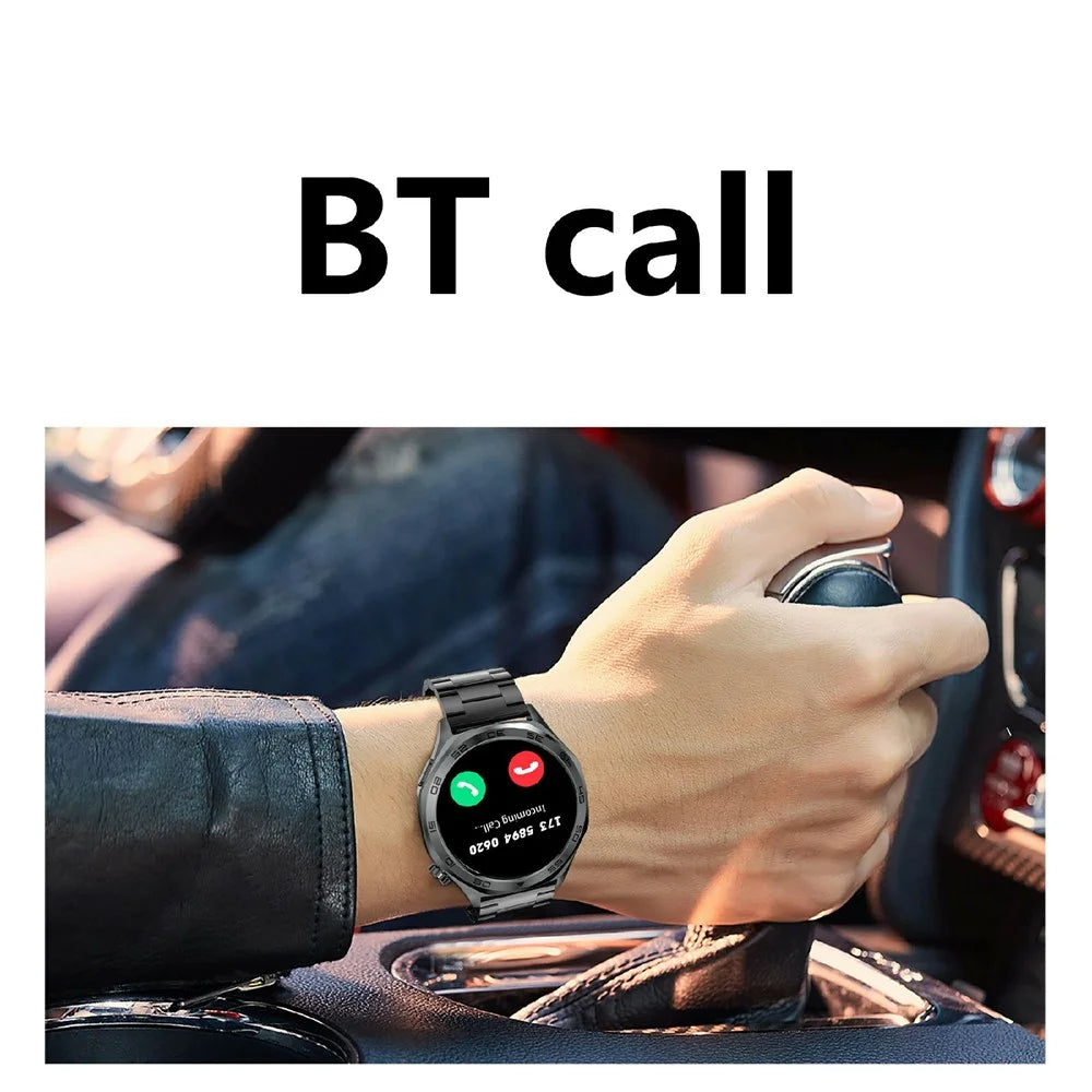 AK83 Multifunction Sports Wristwatch Bluetooth-Compatible Calling Health Monitor Smart Watch, Steel Strap - Black - 5
