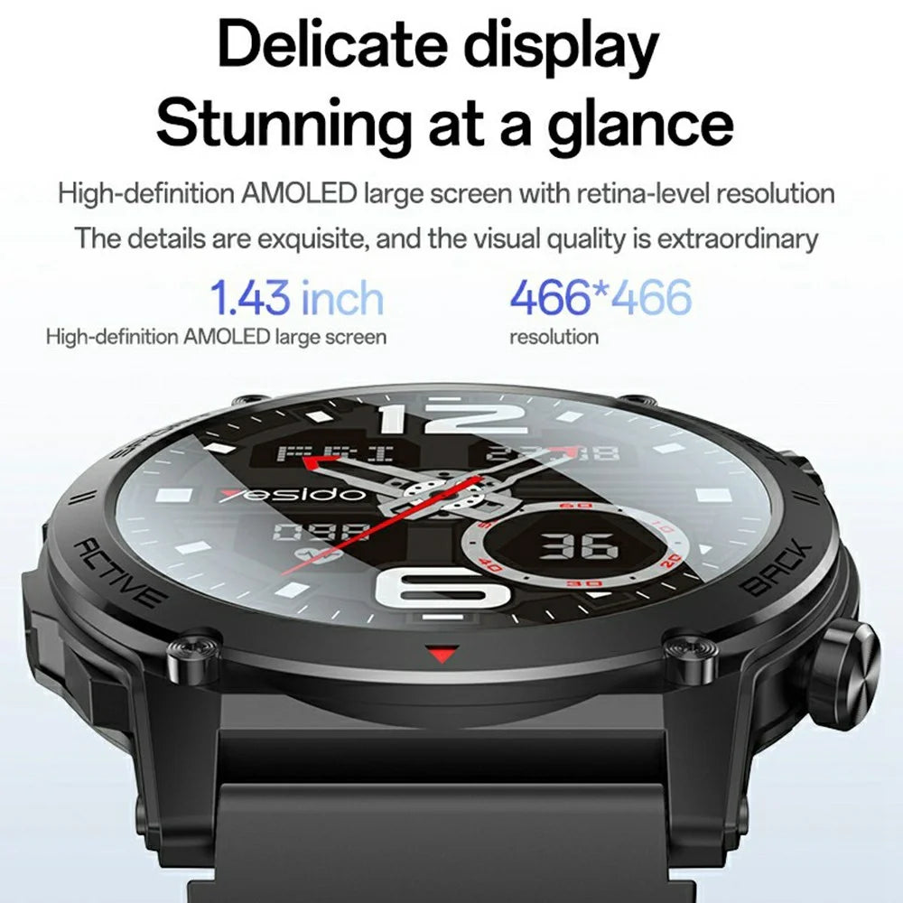 YESIDO IO31 AMOLED Smart Watch Fitness Tracker with Heart Rate Monitoring IP68 Waterproof - 3