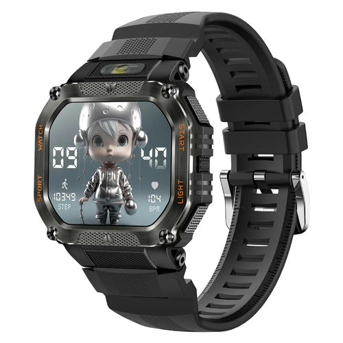 HT34 Outdoor Sports Smartwatch Fitness Tracker Waterproof 30M with Heart Rate / Blood Oxygen / Sleep Monitoring - Black - 1