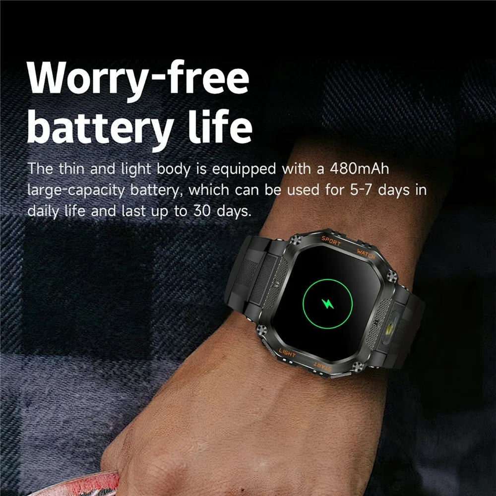 HT34 Outdoor Sports Smartwatch Fitness Tracker Waterproof 30M with Heart Rate / Blood Oxygen / Sleep Monitoring - Black - 7