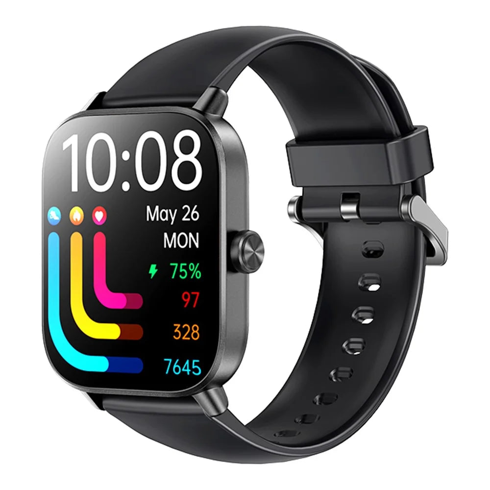 REMAX WATCH 20 Smart Watch Bluetooth-Compatible Calling IP68 Waterproof Heart Rate Monitor 100+ Sport Modes - Black - 1