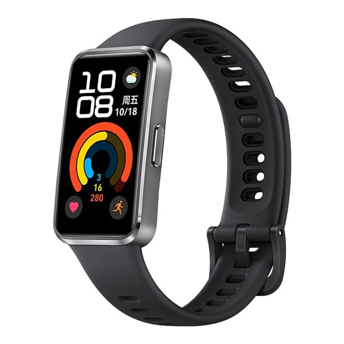 HUAWEI Band 10 1.47 Inch AMOLED Smart Bracelet Fitness Tracker Aluminum Alloy Case Health Monitoring Smart Wristband (Chinese Version) - Black - 1