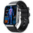 F700 Smart Watch SOS ECG Health Monitor Sleep Fitness Tracker Wristwatch for iOS Android - Black / Silicone Strap - 1