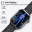 F700 Smart Watch SOS ECG Health Monitor Sleep Fitness Tracker Wristwatch for iOS Android - Black / Silicone Strap - 5
