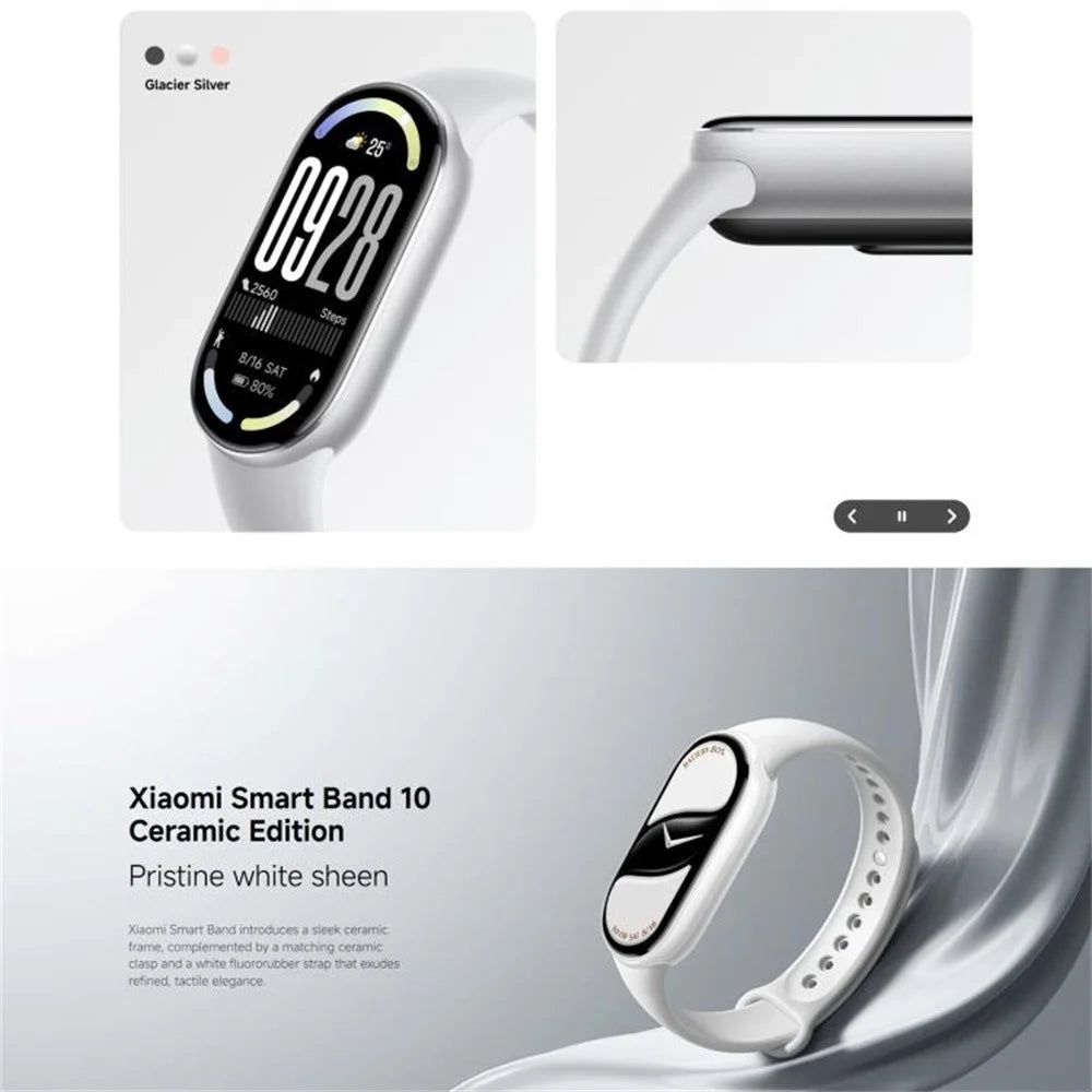 XIAOMI Smart Band 10 1.72 Inch AMOLED Screen Fitness Tracker 5ATM Waterproof Heart Rate Monitor Bracelet (M2457B1) (Chinese Version) - Black - 5