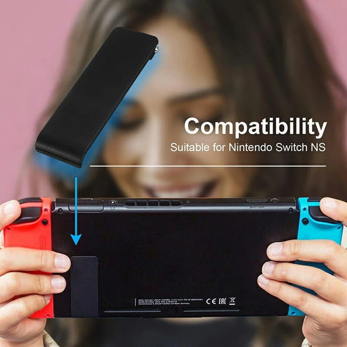 For Nintendo Switch Console Kickstand Back Support Bracket Stand Portable Gaming Accessory - Black - 2