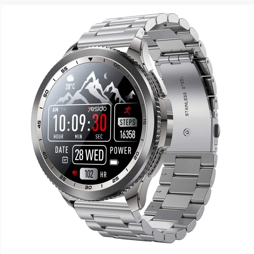 YESIDO IO34 AMOLED Display Metal Smart Watch Fitness Tracker Heart Rate Monitoring Sport Watch - 1