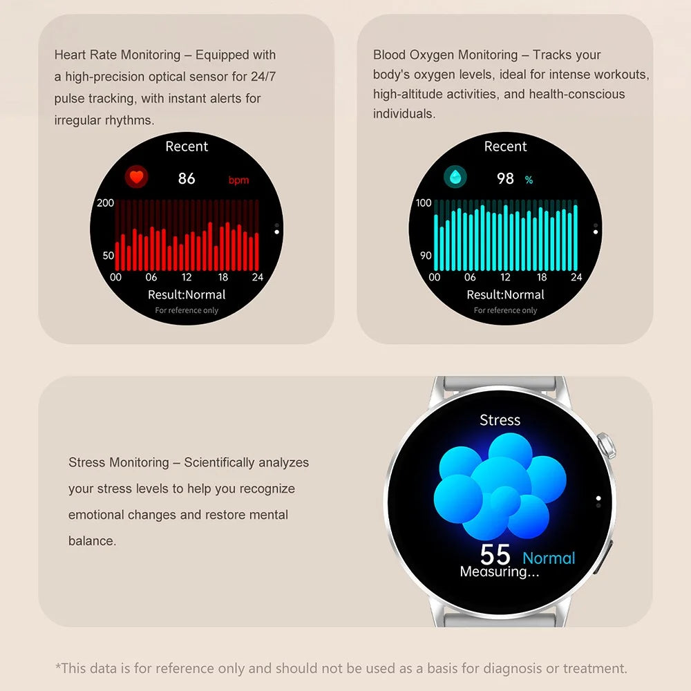 G34 1.32 Inch AMOLED Screen Smart Watch Health Monitor Bluetooth-Compatible Call Fitness Tracker Watch - Black - 7