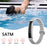 B3 Waterproof Slim Bracelet Smart Wristband for Women Health Monitor Fitness Tracker, Silicone Strap - Gold+Black - 6