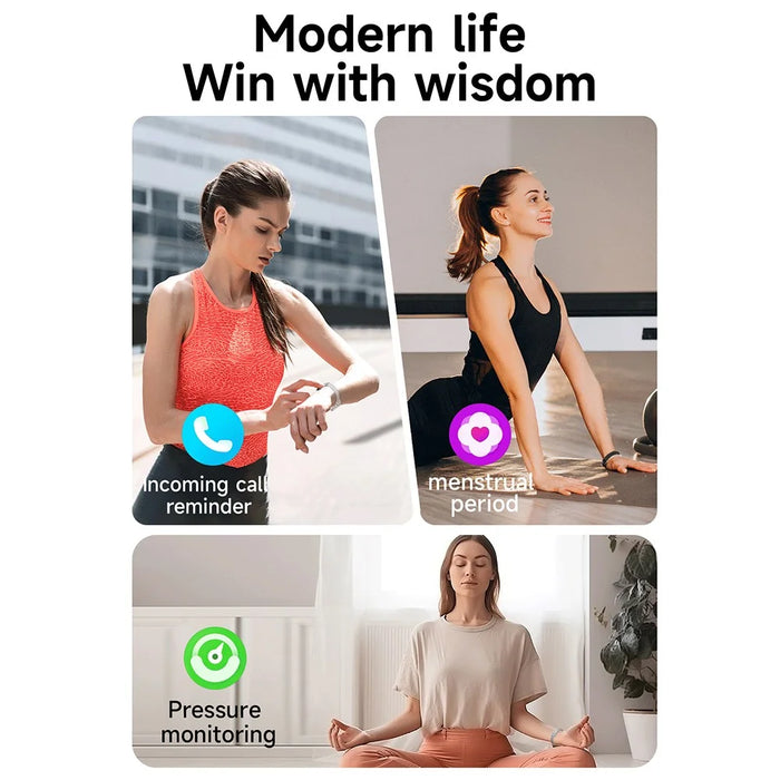 B3 Waterproof Slim Bracelet Smart Wristband for Women Health Monitor Fitness Tracker, Silicone Strap - Gold+Black - 7