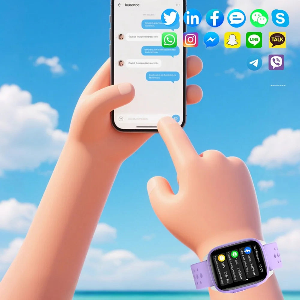 W97 Kids Educational Games Smart Watch Fitness Tracker 100+ Sports Modes Wristwatch - Black - 5