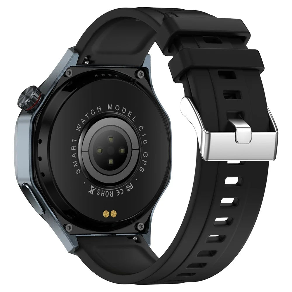 C10 1.53 Inch Smart Watch GPS Tracking Health Monitoring Bluetooth-compatible Calling Fitness Watch - Black - 2