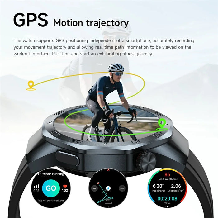 C10 1.53 Inch Smart Watch GPS Tracking Health Monitoring Bluetooth-compatible Calling Fitness Watch - Black - 5
