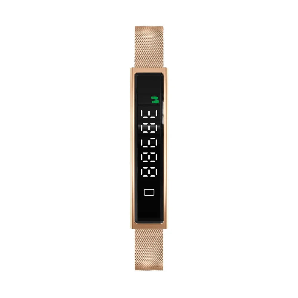 B3 Smart Bracelet Couples Step Counter Heart Rate Health Monitor Waterproof Sports Wristband with Dual Strap - Gold - 2